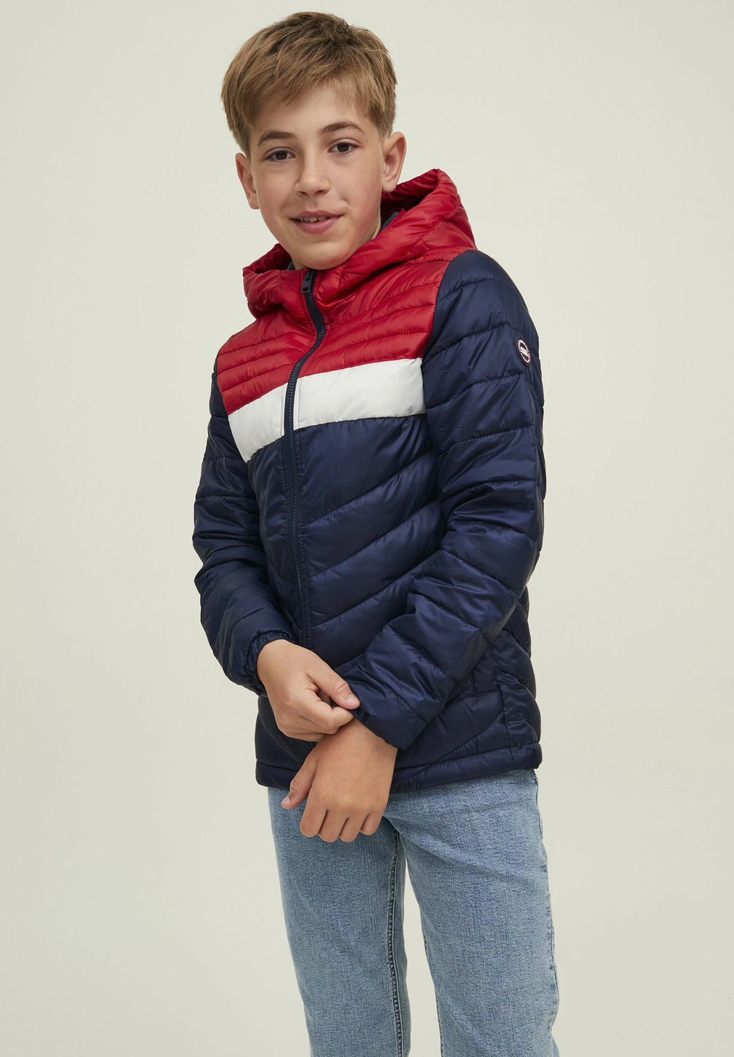 Jack & Jones Junior Jjehero Puffer Hood - Winterjas - Red/White 2 Jack & Jones Junior Jjehero Puffer Hood - Winterjas - Red/White - Afbeelding 2