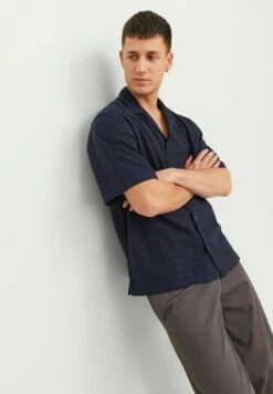 JACK&JONES Premium Kurzarm Strukturiertes Freizeit - Overhemd - Night Sky 12 JACK&JONES Premium Kurzarm Strukturiertes Freizeit - Overhemd - Night Sky -Jack & Jones 070ab42707ac4600b018c2dde2130aa2