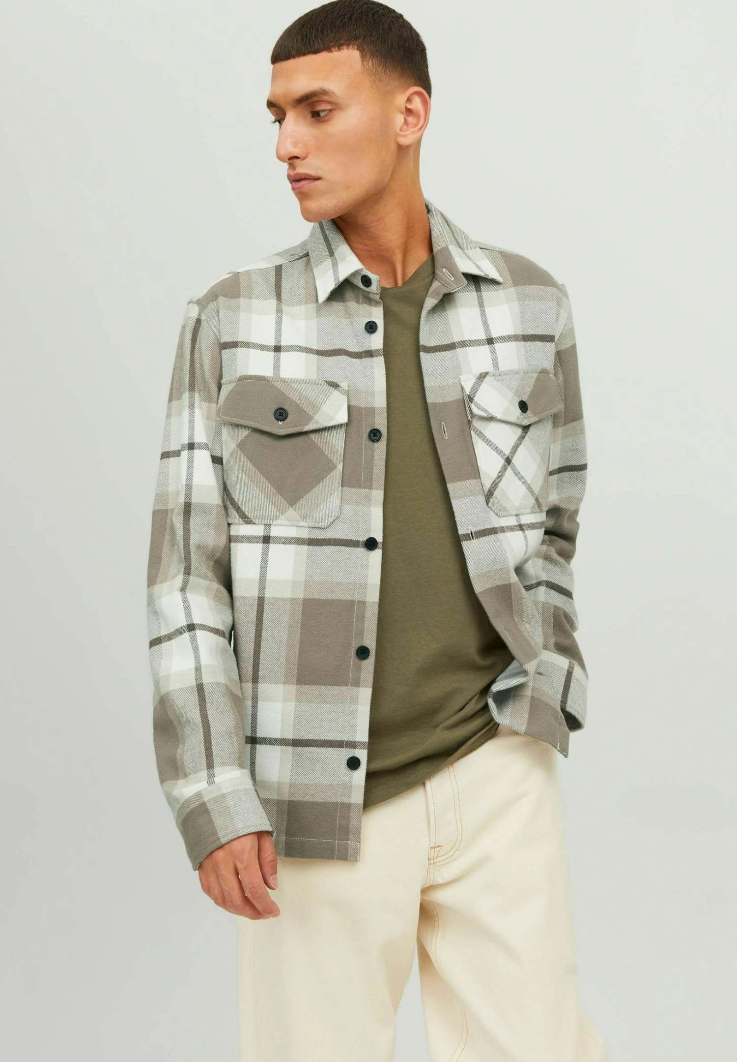 JACK&JONES Premium Jprroy Check Over Ls Sn - Lichte Jas - Brindle 1 JACK&JONES Premium Jprroy Check Over Ls Sn - Lichte Jas - Brindle