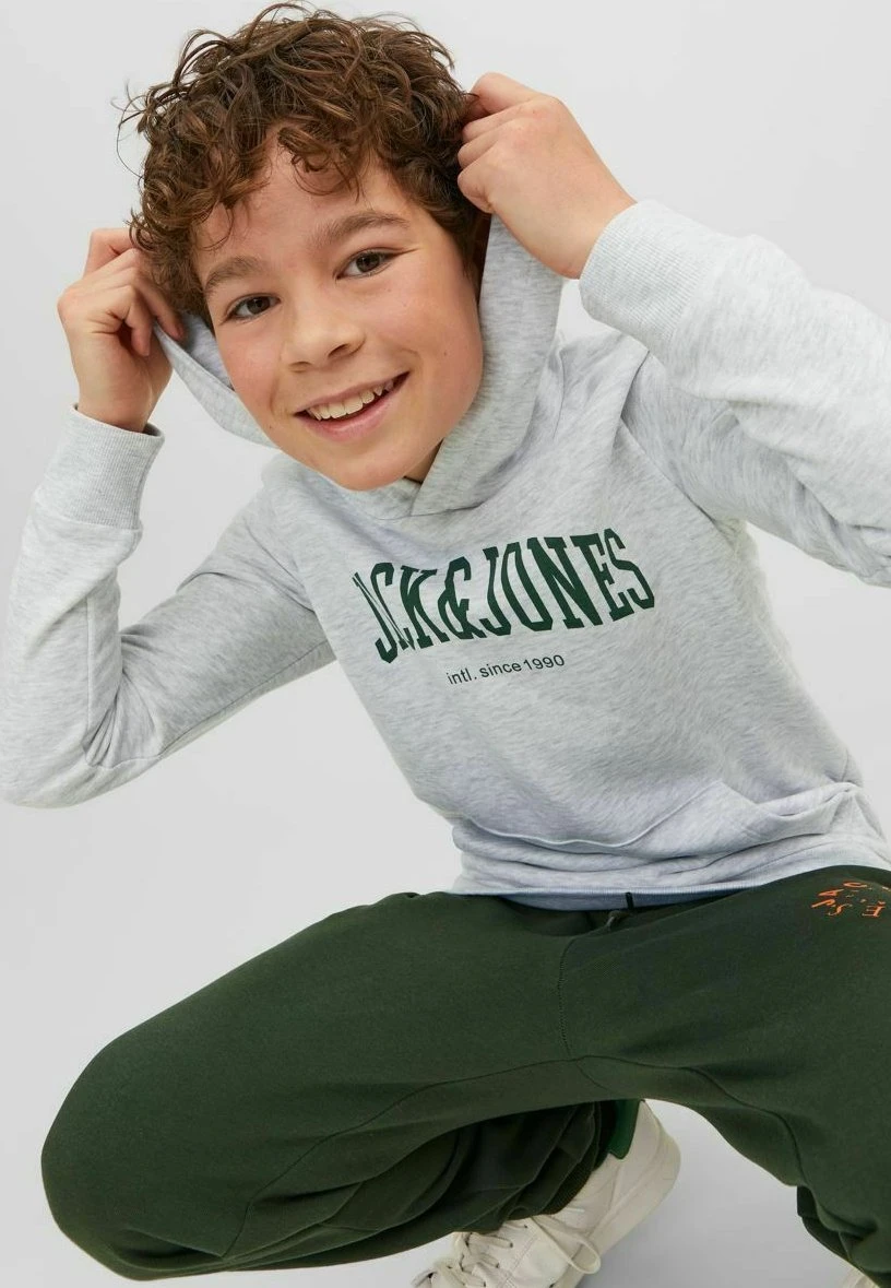 Jack & Jones Junior Hoodie - White Melange 4 Jack & Jones Junior Hoodie - White Melange - Afbeelding 4