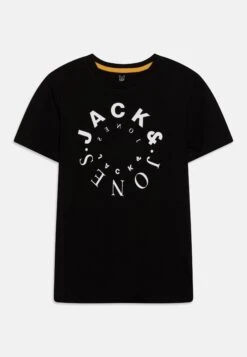 Jack & Jones Junior Jjwarrior Ss Crew Neck 3Pk Mp Jnr - T-Shirt Print - Black/Navy/Mountain View -Jack & Jones 0bd63be750144f4daf39833b0bce7ac0