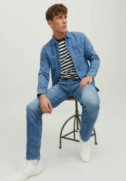 Jack & Jones Mike Wood Jos 381 - Straight Leg Jeans - Blue Denim -Jack & Jones 0d6cdd70a83f431494790ee68e118624