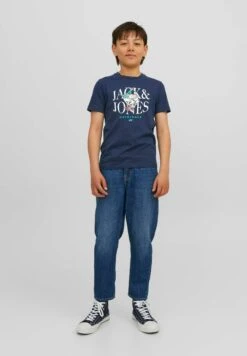 Jack & Jones Junior Jorafterlife Tee Ss Crew Neck Sn Jnr - T-Shirt Print - Navy Blazer