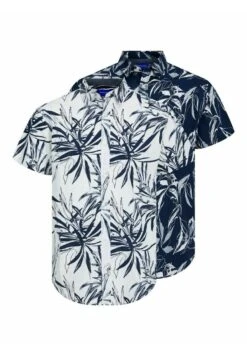 Jack & Jones Kurzarm All-Over-Print 2 Pack - Overhemd - Navy Blazer -Jack & Jones 0eddae538f3842dc8e9f35d05ad420bb