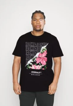 Jack & Jones Jorbooster Tee Crew Neck - T-Shirt Print - Black