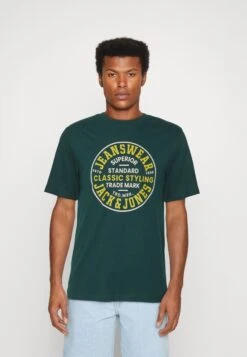 JACK&JONES Premium Jprblueddie Crew Neck- T-Shirt Print - Ponderosa Pine