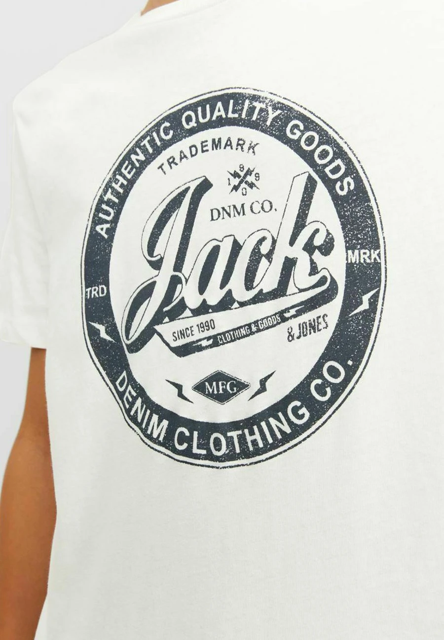 Jack & Jones Junior Rundhals - T-Shirt Print - Cloud Dancer 4 Jack & Jones Junior Rundhals - T-Shirt Print - Cloud Dancer - Afbeelding 4