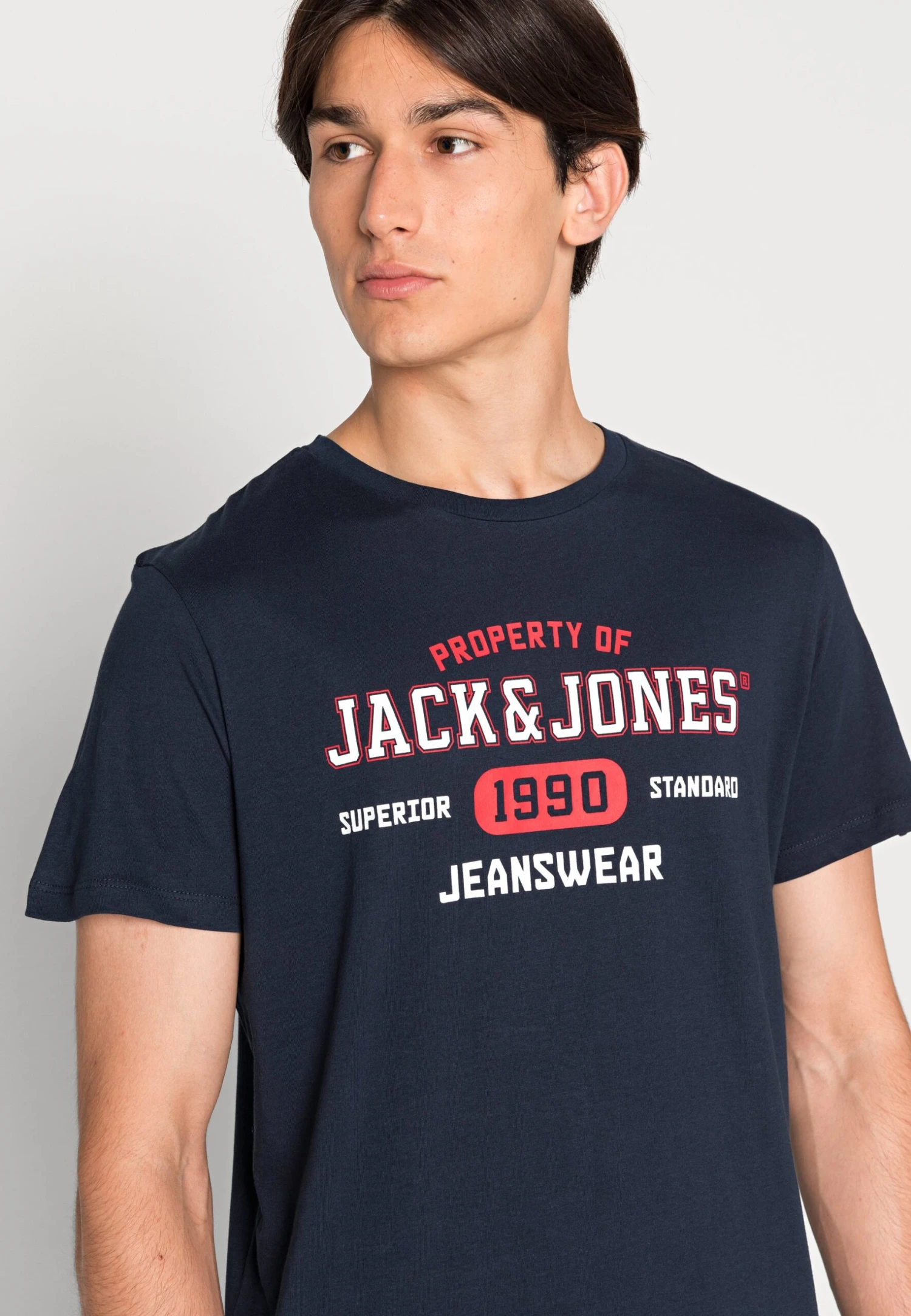 Jack & Jones Jjstamp Tee Crew Neck 3 Pack - T-Shirt Print - Black/White/Navy Blazer 7 Jack & Jones Jjstamp Tee Crew Neck 3 Pack - T-Shirt Print - Black/White/Navy Blazer - Afbeelding 7