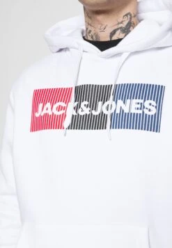 Jack & Jones Ecorp Logo Noos - Hoodie - White -Jack & Jones 152be6e233da4a7c82e04fee979d85e3