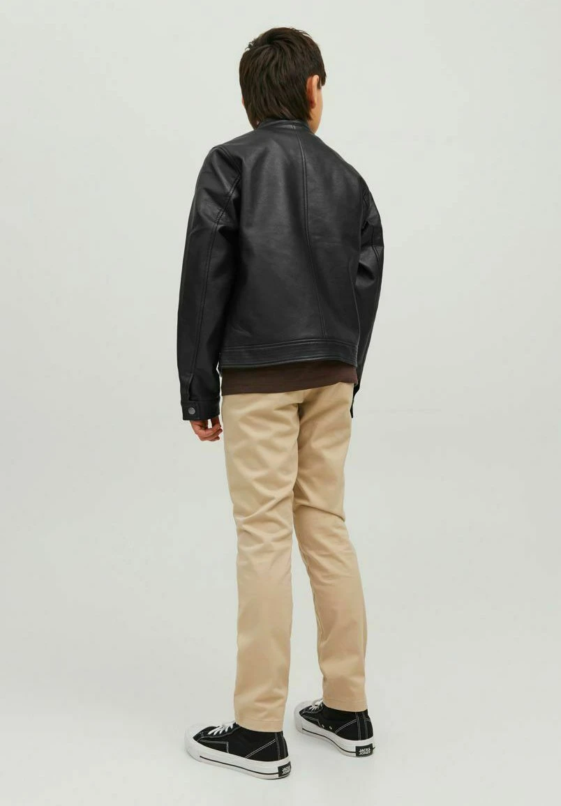 Jack & Jones Junior Imitatieleren Jas - Black 3 Jack & Jones Junior Imitatieleren Jas - Black - Afbeelding 3