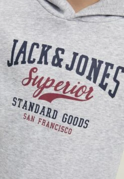 Jack & Jones Junior Elogo- Hoodie - Light Grey Melange 12 Jack & Jones Junior Elogo- Hoodie - Light Grey Melange -Jack & Jones 17f8f2adc2d54c46986a421b3a3e203f
