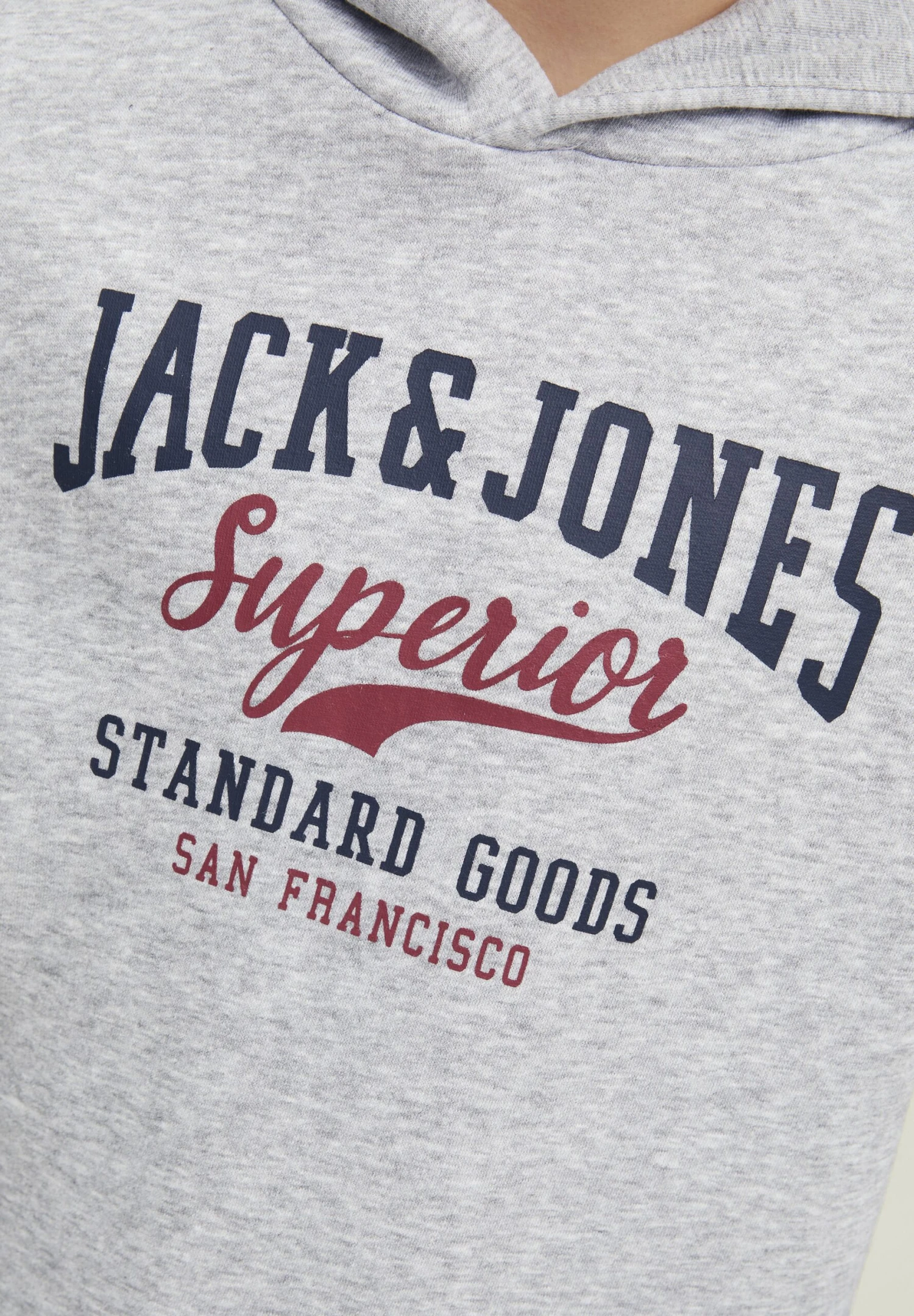 Jack & Jones Junior Elogo- Hoodie - Light Grey Melange 5 Jack & Jones Junior Elogo- Hoodie - Light Grey Melange - Afbeelding 5