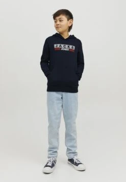 Jack & Jones Junior Jjecorp Logo Hood Jnr - Hoodie - Navy Blazer