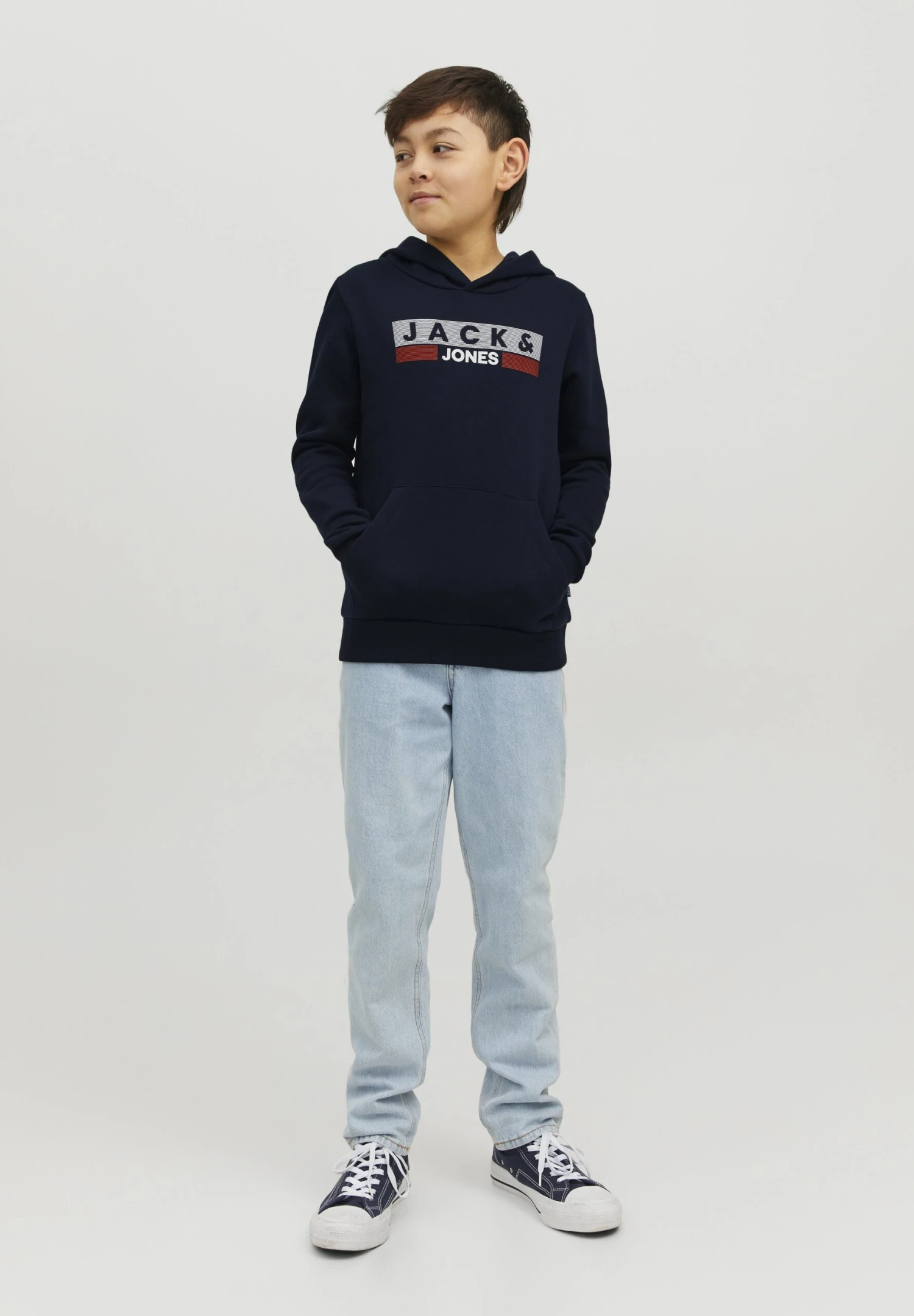 Jack & Jones Junior Jjecorp Logo Hood Jnr - Hoodie - Navy Blazer 1 Jack & Jones Junior Jjecorp Logo Hood Jnr - Hoodie - Navy Blazer