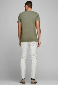 Jack & Jones Jjesplit NeckSs Noos - T-Shirt Basic - Dusky Green -Jack & Jones 1ad77d4ba4f2412a9b45e2baae35937a