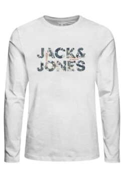 Jack & Jones Junior Jcotech Logo Tee Crew Neck Jnr - Longsleeve - White