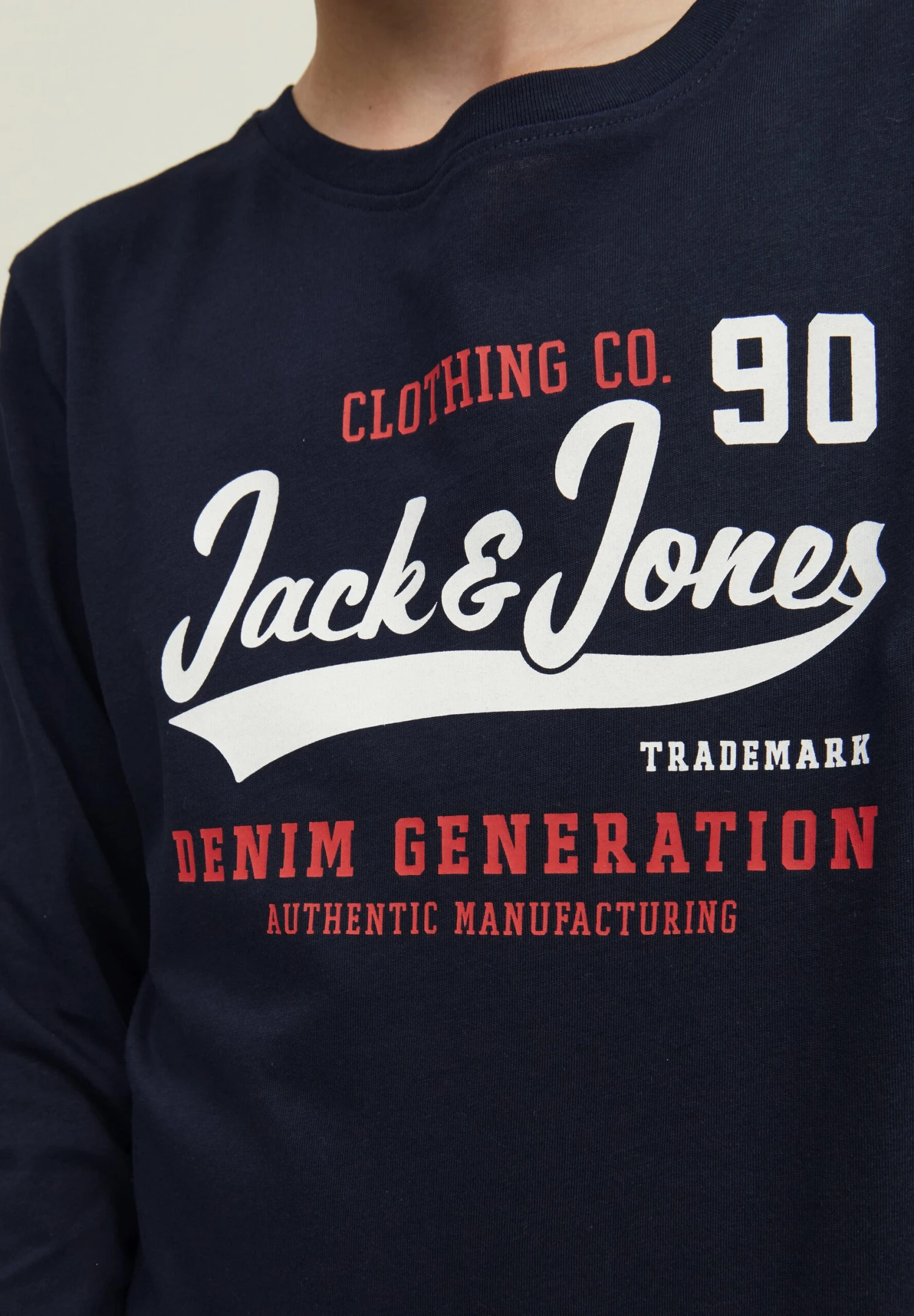 Jack & Jones Junior Jjelogo Tee O-Neck Jnr - Longsleeve - Navy Blazer/Truered/White 4 Jack & Jones Junior Jjelogo Tee O-Neck Jnr - Longsleeve - Navy Blazer/Truered/White - Afbeelding 4