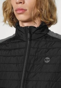 Jack & Jones Multi Bodywarmer Collar Noos - Bodywarmer - Black/Grey Melange -Jack & Jones 1edbe9e1664144899f9b7f5ea7ae2e69