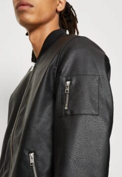 Jack & Jones Jjrocky Bomber - Imitatieleren Jas - Black -Jack & Jones 2187a2ac856e4be0a016f4a862a0fc16