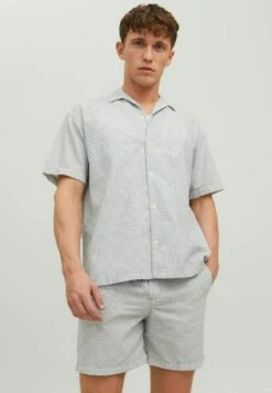 Jack & Jones Kurzarm Seersucker - Overhemd - Slate Gray