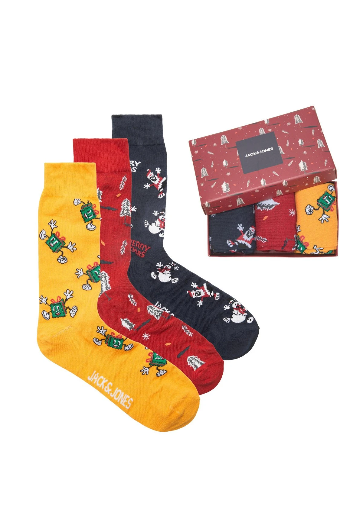 Jack & Jones Kerst Gifbox 3-Pack Jacxmastree - Sokken - Multi Coloured 2 Jack & Jones Kerst Gifbox 3-Pack Jacxmastree - Sokken - Multi Coloured - Afbeelding 2