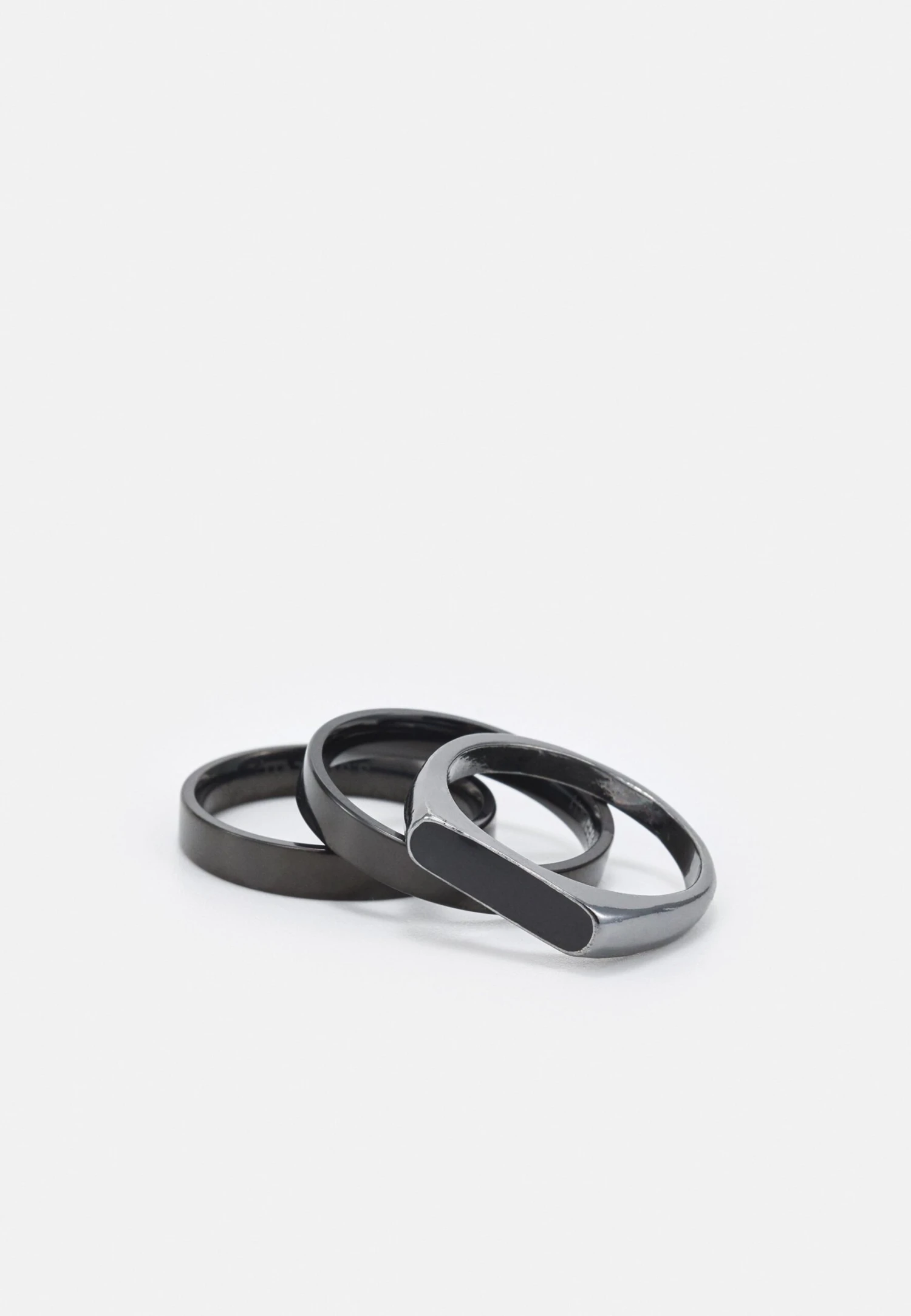 Jack & Jones Jacjona 3 Pack Unisex - Ring - Black 3 Jack & Jones Jacjona 3 Pack Unisex - Ring - Black - Afbeelding 3