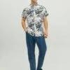 Jack & Jones Kurzarm All-Over-Print 2 Pack - Overhemd - Navy Blazer