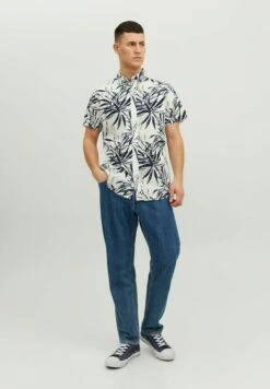 Jack & Jones Kurzarm All-Over-Print 2 Pack - Overhemd - Navy Blazer