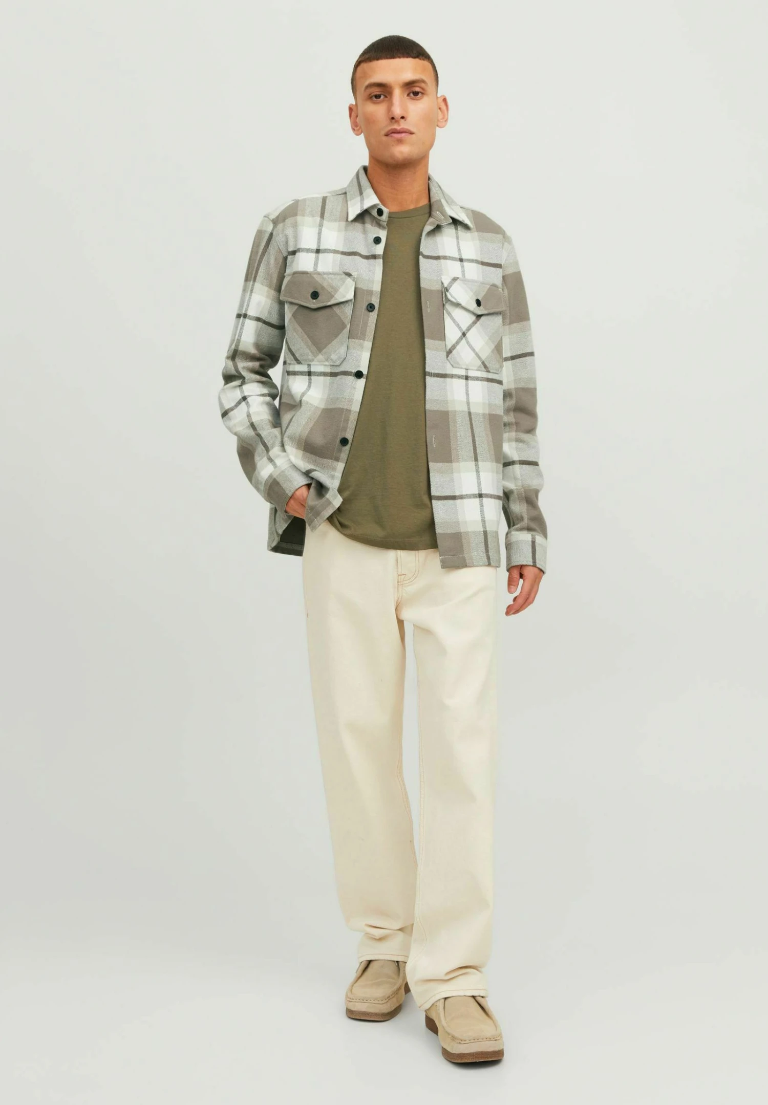 JACK&JONES Premium Jprroy Check Over Ls Sn - Lichte Jas - Brindle 2 JACK&JONES Premium Jprroy Check Over Ls Sn - Lichte Jas - Brindle - Afbeelding 2