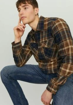 Jack & Jones Jjeeddie Ls Noos - Overhemd - Otter -Jack & Jones 26d9e23ca5b04808a90688bd1b756c4c