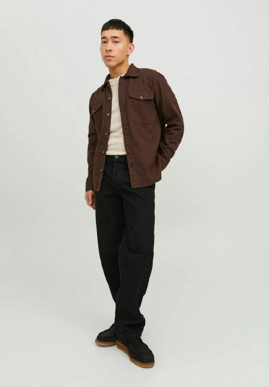 Jack & Jones Jjeeddie Ls Noos - Overhemd - Seal Brown 2 Jack & Jones Jjeeddie Ls Noos - Overhemd - Seal Brown - Afbeelding 2