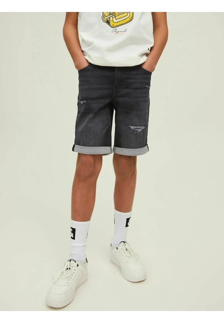 Jack & Jones Junior Rick Icon - Jeansshort - Black Denim 2 Jack & Jones Junior Rick Icon - Jeansshort - Black Denim - Afbeelding 2