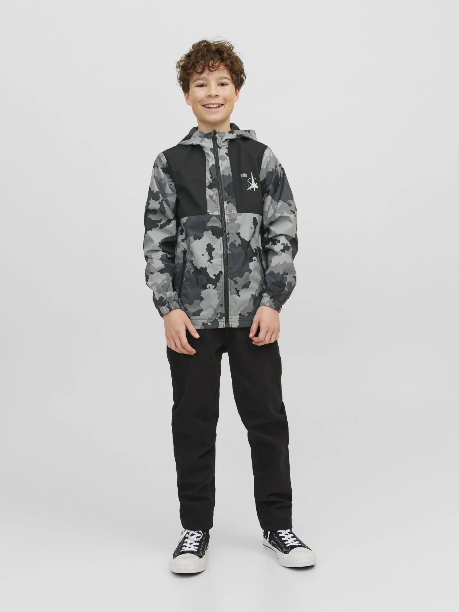 Jack & Jones Junior Jcofilo Jnr - Jas - Asphalt 3 Jack & Jones Junior Jcofilo Jnr - Jas - Asphalt - Afbeelding 3