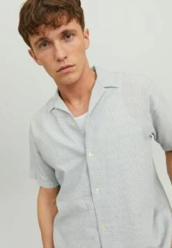 Jack & Jones Kurzarm Seersucker - Overhemd - Slate Gray -Jack & Jones 2b26ac20471547fa9f69e4fadc4d2472