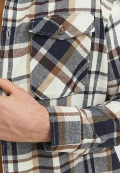 Jack & Jones Jjeeddie Overshirt Ls Pls - Lichte Jas - Cloud Dancer -Jack & Jones 2ebb27e4eefd487d8069ee5bb5268ffe