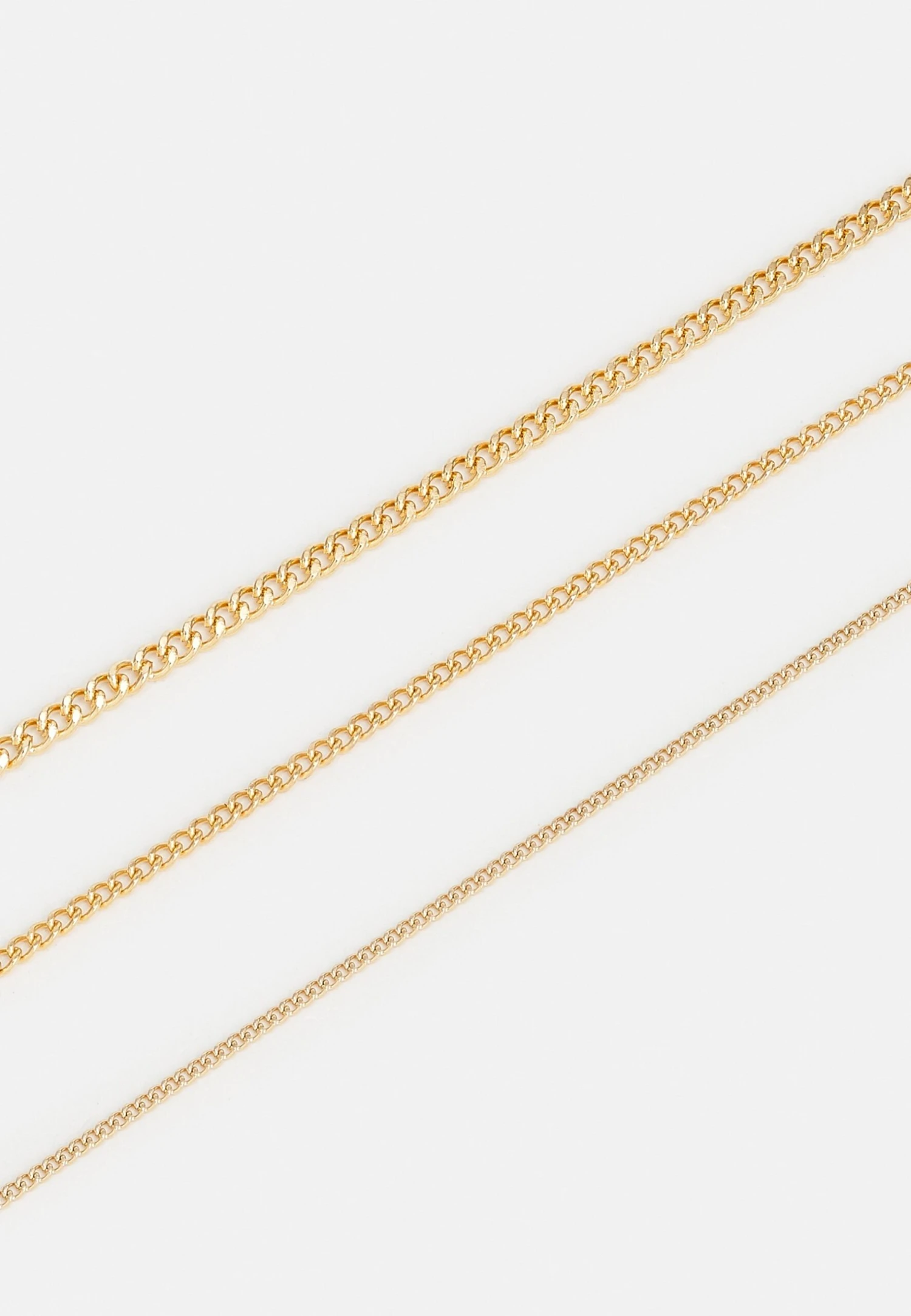 Jack & Jones Jacmicro Cuban Chain 3 Pack Unisex - Ketting - Gold-Coloured 3 Jack & Jones Jacmicro Cuban Chain 3 Pack Unisex - Ketting - Gold-Coloured - Afbeelding 3