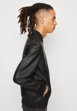 Jack & Jones Jjrocky Bomber - Imitatieleren Jas - Black -Jack & Jones 30b3f1f35497433389c62d4f59bddf9a