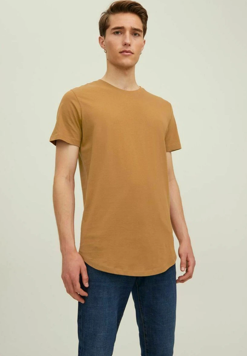 Jack & Jones Jjenoa Ss Crew Neck Noos - T-Shirt Basic - Rubber 1 Jack & Jones Jjenoa Ss Crew Neck Noos - T-Shirt Basic - Rubber