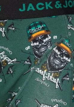 Jack & Jones Jaccaptain Skull Trunks 3 Pack - Onderbroeken - Trekking Green/Navy Blazer/Navy Blazer -Jack & Jones 324d88f80bb640e9af0963c713d42851