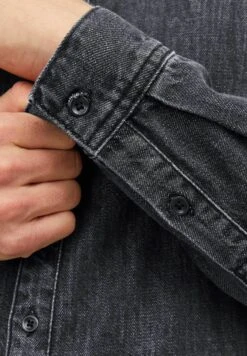 Jack & Jones Henry Wi 052 - Overhemd - Black Denim -Jack & Jones 339580ed719646a69d468b59f7d0620a