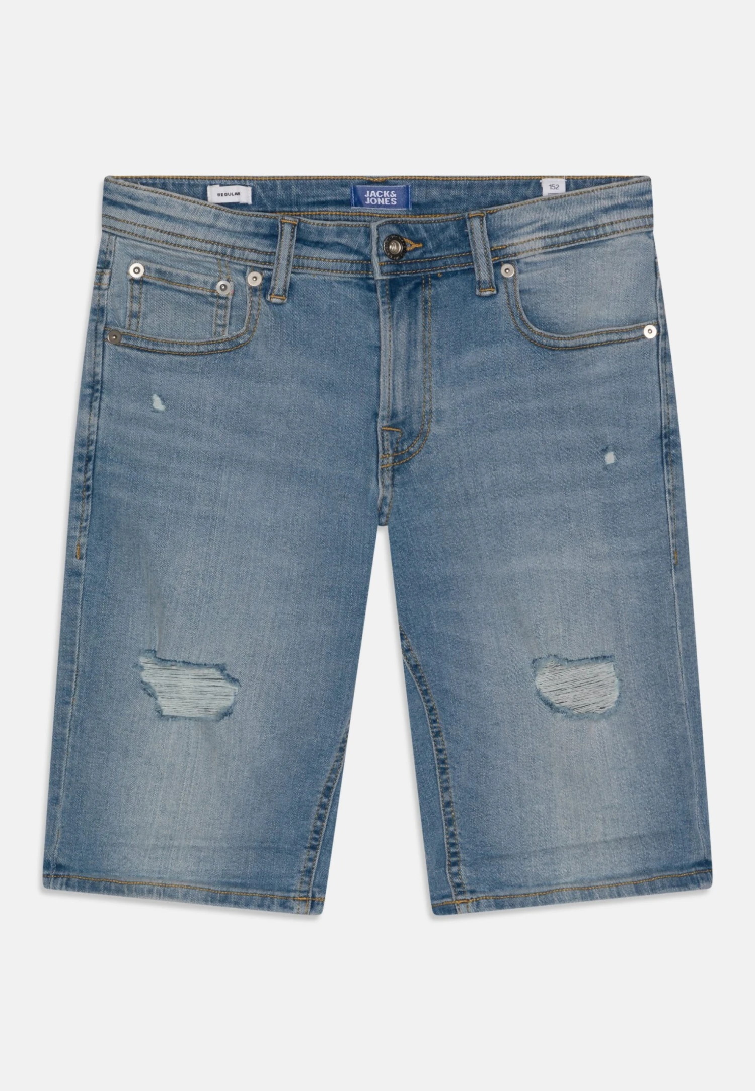 Jack & Jones Junior Jjirick Jjioriginal- Shorts - Blue Denim 1 Jack & Jones Junior Jjirick Jjioriginal- Shorts - Blue Denim