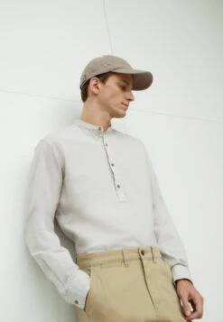 JACK&JONES Premium Jprblasummer Half Placket L/S Sn - Overhemd - Crockery -Jack & Jones 373f6367b9524ef7ae59ce91c7f10d98