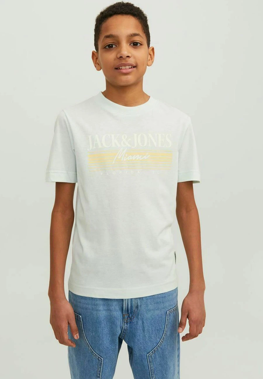 Jack & Jones Junior Crew Neck - T-Shirt Print - Pale Blue 2 Jack & Jones Junior Crew Neck - T-Shirt Print - Pale Blue - Afbeelding 2