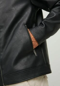 Jack & Jones Jjerocky Clean Noos - Imitatieleren Jas - Black -Jack & Jones 386e57069f474a8d8d5946a4c0a60a83