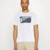 Jack & Jones Jcologan Crew Neck - T-Shirt Print - White