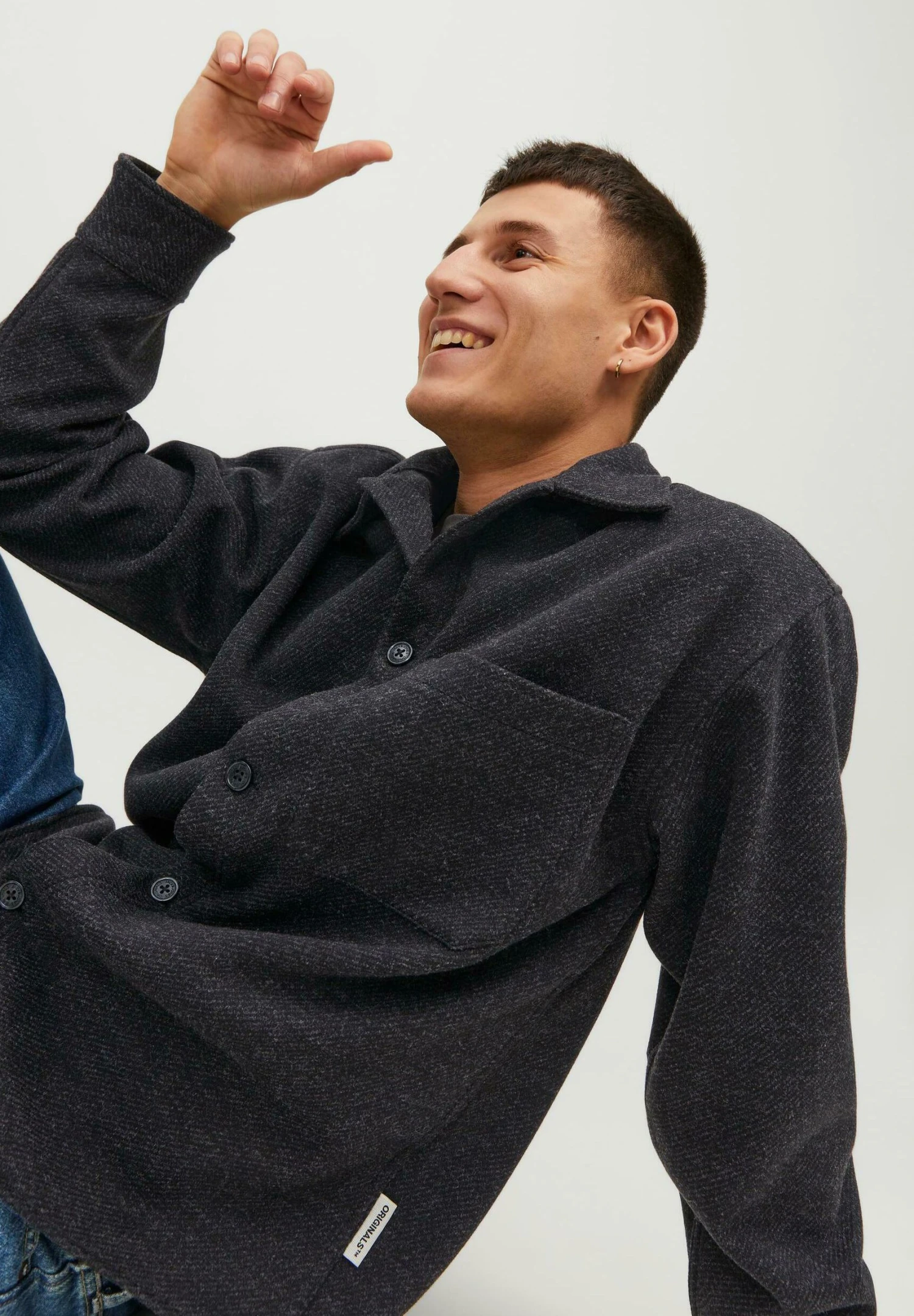 Jack & Jones Jorzac Melange Ls - Lichte Jas - Black 6 Jack & Jones Jorzac Melange Ls - Lichte Jas - Black - Afbeelding 6