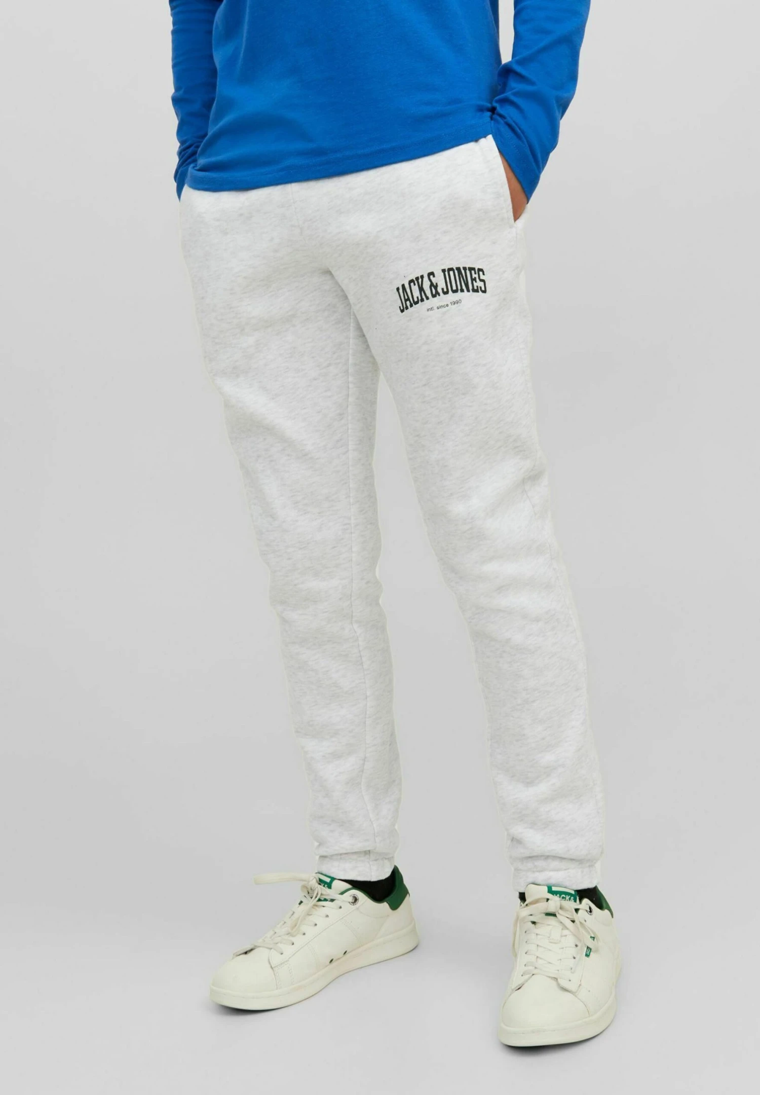 Jack & Jones Junior Trainingsbroek - White Melange 2 Jack & Jones Junior Trainingsbroek - White Melange - Afbeelding 2