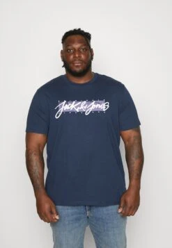 Jack & Jones Jorsergey Crew Neck - T-Shirt Print - Navy Blazer