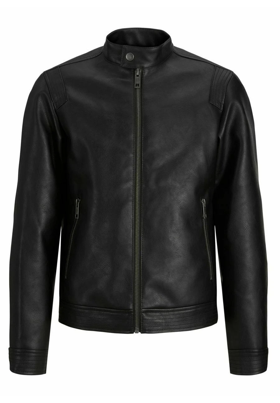 Jack & Jones Junior Imitatieleren Jas - Black 7 Jack & Jones Junior Imitatieleren Jas - Black - Afbeelding 7