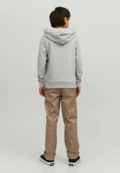 Jack & Jones Junior Jcologan Ss Sn Jnr - Hoodie - Light Grey Melange -Jack & Jones 40d3b432b77a4a1eb402b95e81c99e41